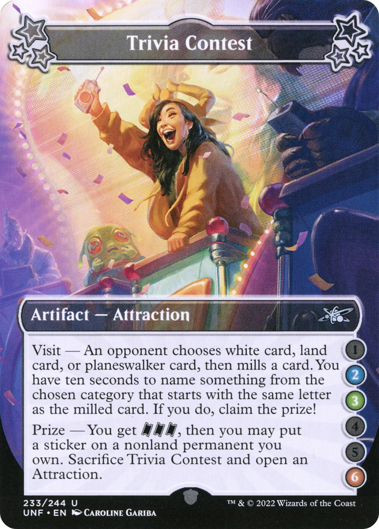 Image of Trivia Contest (2-3-6) (UNF-233) - Unfinity