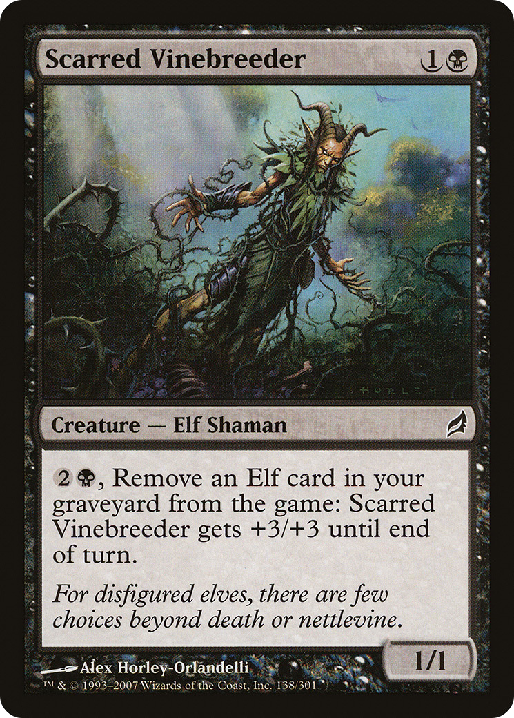 Image of Scarred Vinebreeder (LRW-138) - Lorwyn Foil
