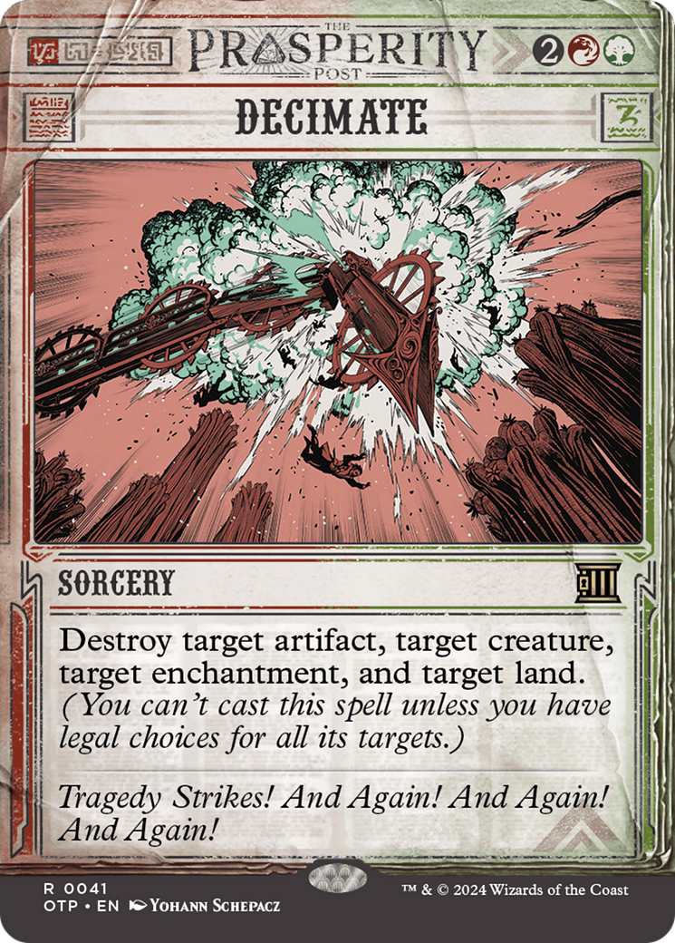 Image of Decimate (OTP-041) - Breaking News: (Showcase) (Borderless) Foil