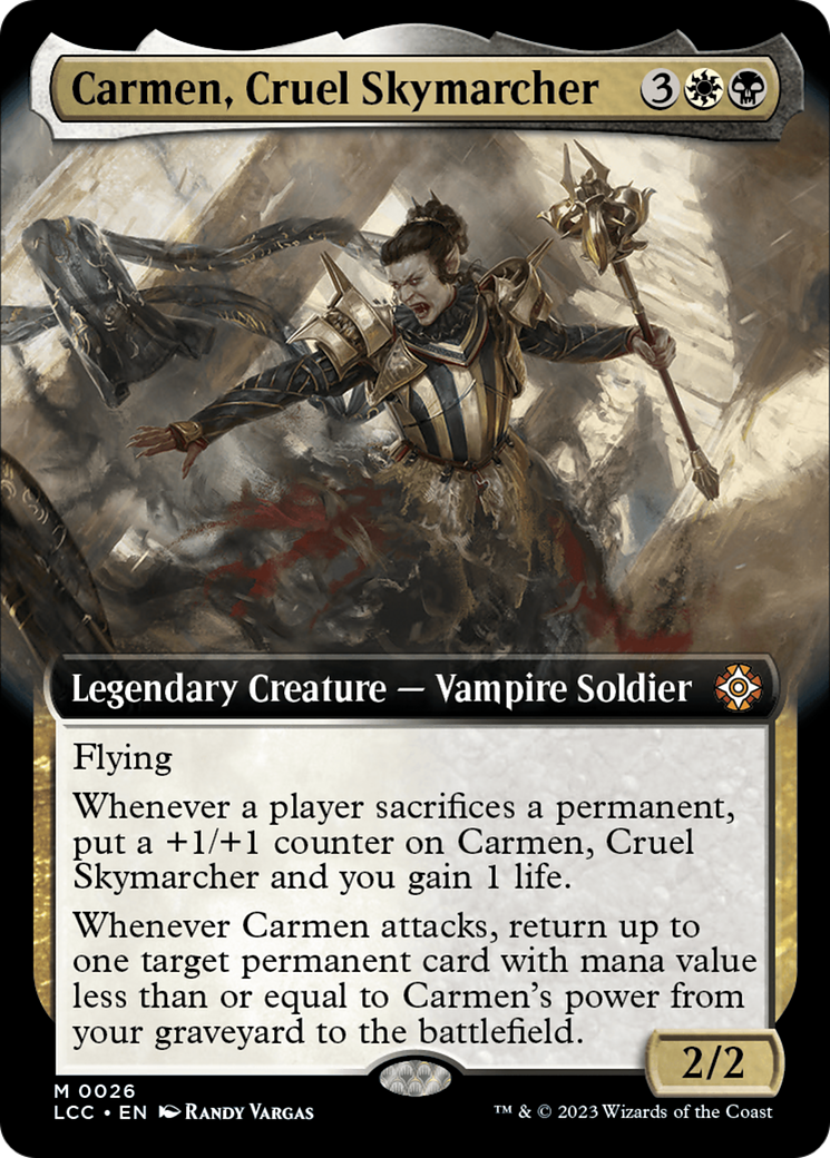 Image of Carmen, Cruel Skymarcher (Extended Art) (LCC-026) - The Lost Caverns of Ixalan Commander: (Extended Art) Foil