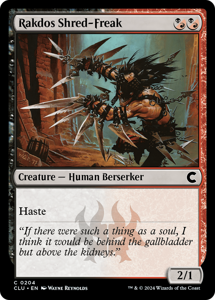 Image of Rakdos Shred-Freak (CLU-204) - Ravnica: Clue Edition