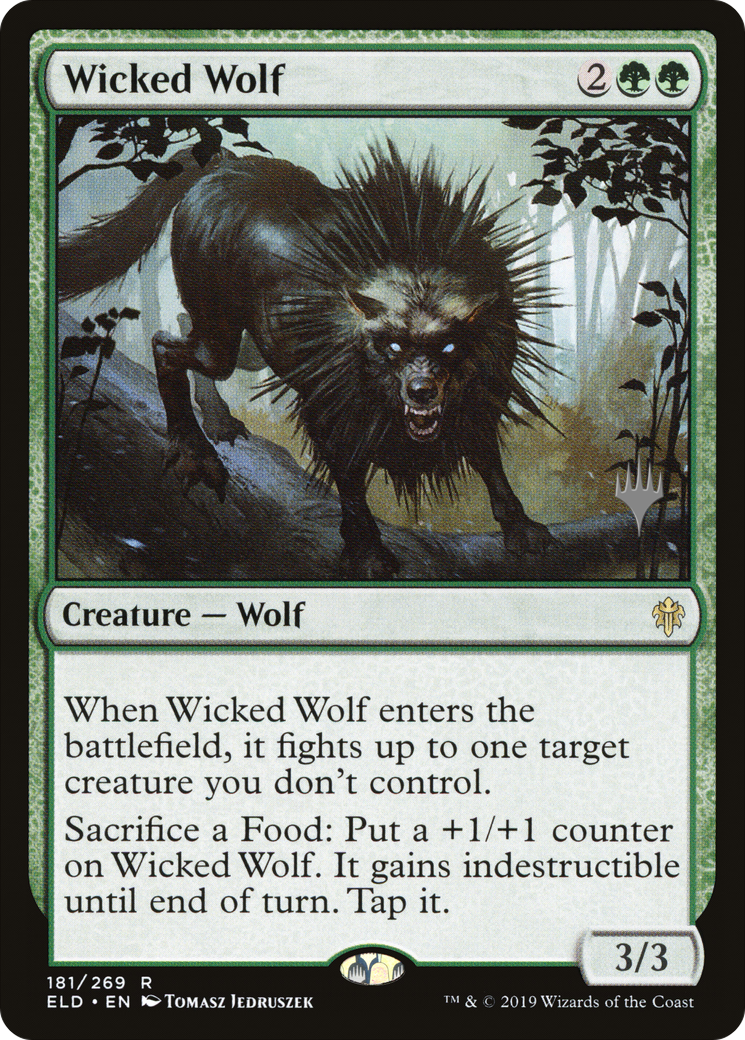 Image of Wicked Wolf (PPELD-181P) - Throne of Eldraine Promos Foil