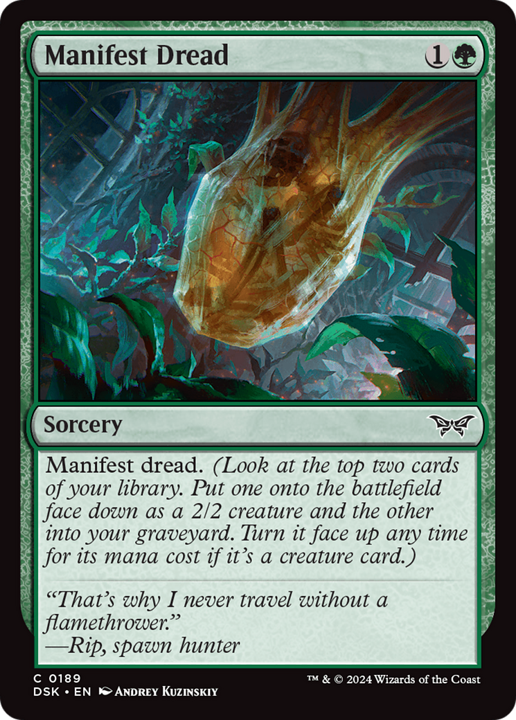 Image of Manifest Dread (DSK-189) - Duskmourn: House of Horror Foil