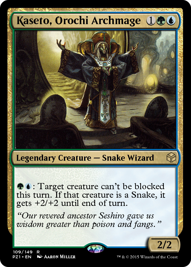 Image of Kaseto, Orochi Archmage (PZ1-109) - Legendary Cube Prize Pack Foil