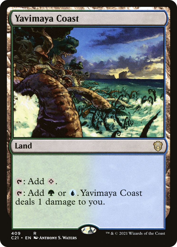 Image of Yavimaya Coast (C21-409) - Commander 2021