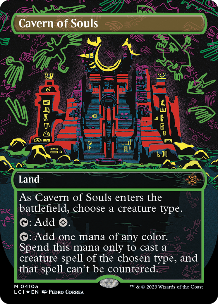 Image of Cavern of Souls (0410a) (Borderless) (LCI-410A) - The Lost Caverns of Ixalan (Borderless) Foil