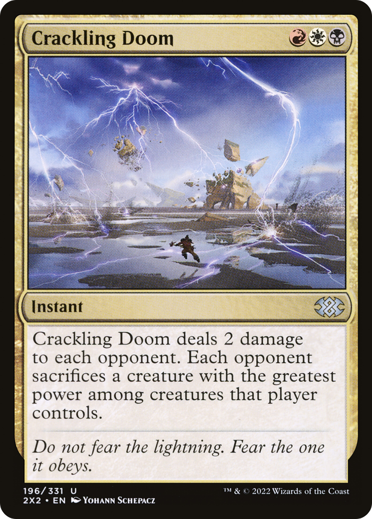 Image of Crackling Doom (2X2-196) - Double Masters 2022 Foil