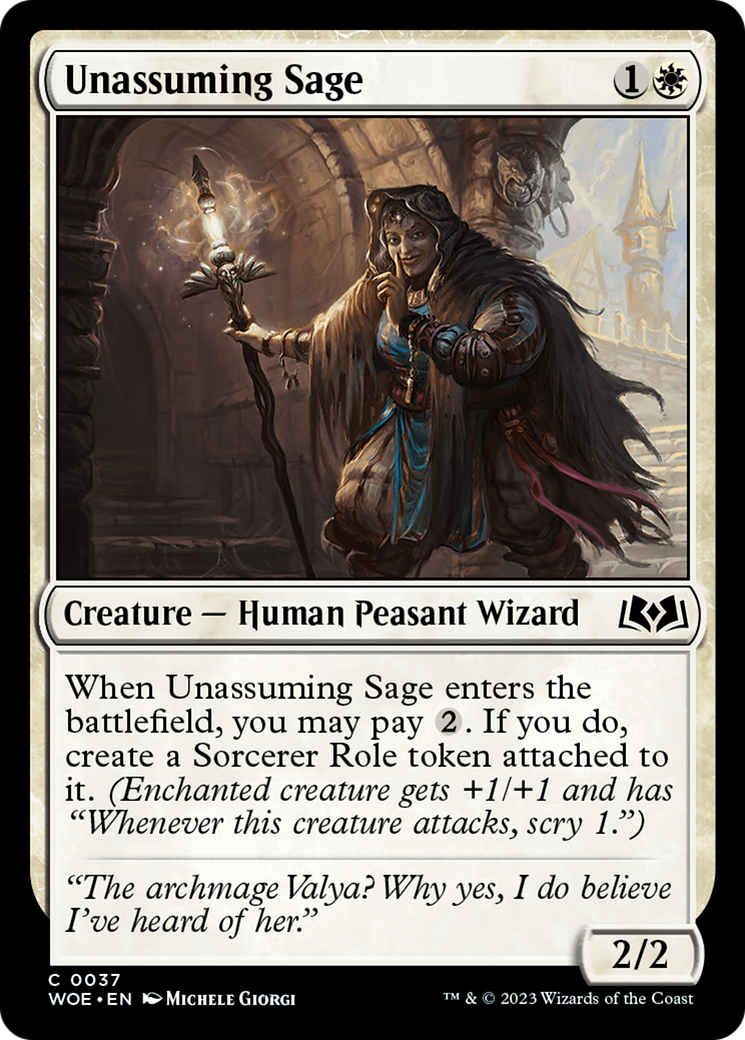 Image of Unassuming Sage (WOE-037) - Wilds of Eldraine