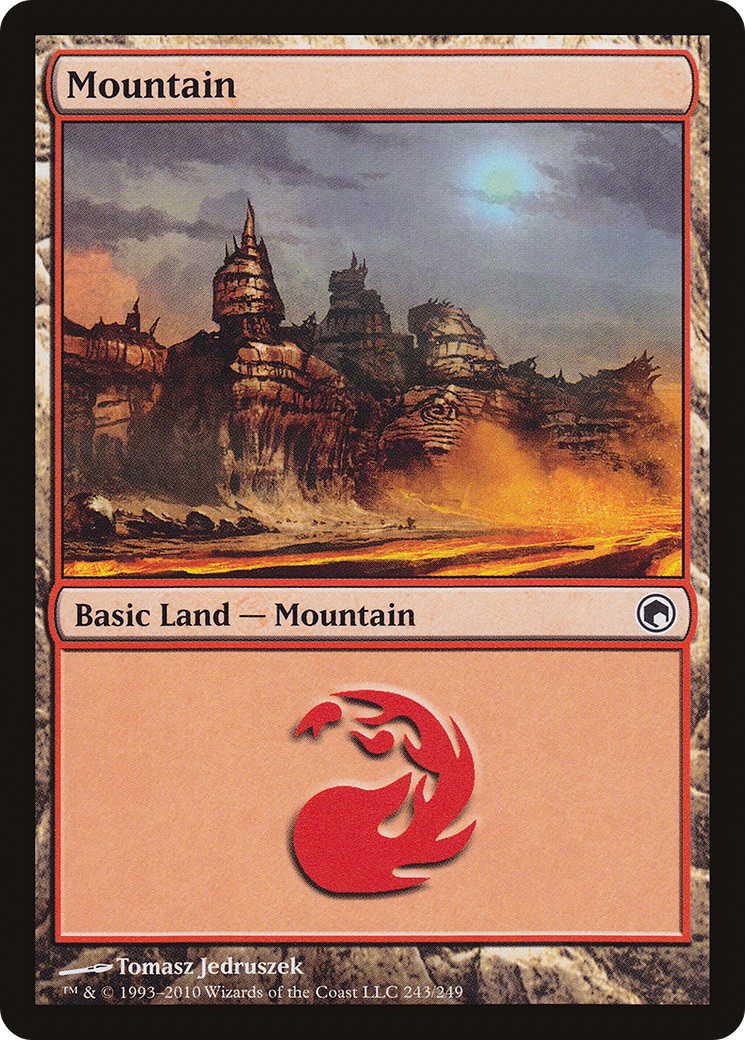 Image of Mountain (243) (SOM-243) - Scars of Mirrodin Foil