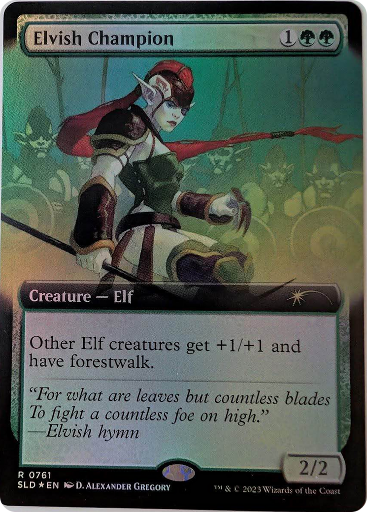 Image of Elvish Champion (SLD-761) - Secret Lair Drop: (Extended Art) Foil