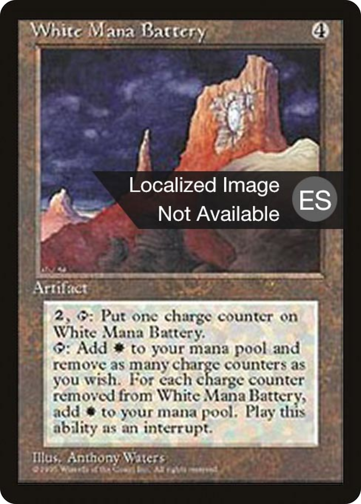 Image of White Mana Battery (4BB-) - Fourth Edition Foreign Black Border