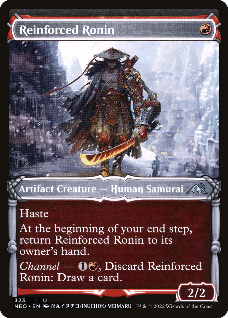 Image of Reinforced Ronin (Showcase) (NEO-323) - Kamigawa: Neon Dynasty: (Showcase)