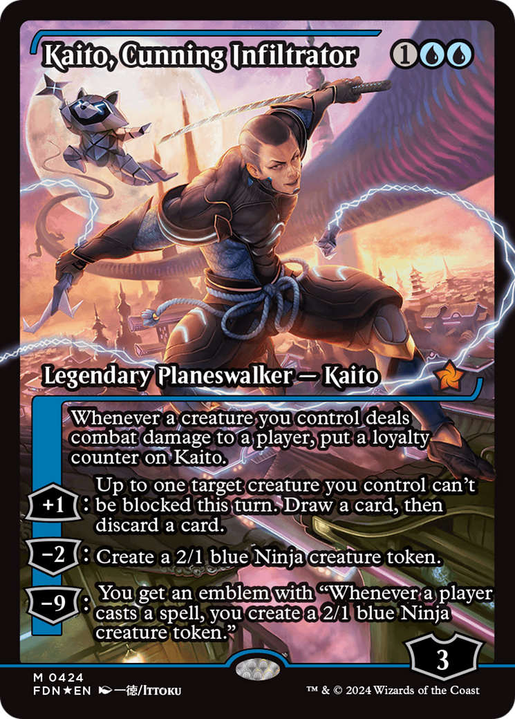 Image of Kaito, Cunning Infiltrator (Showcase) (FDN-424) - Foundations: (Showcase) Foil
