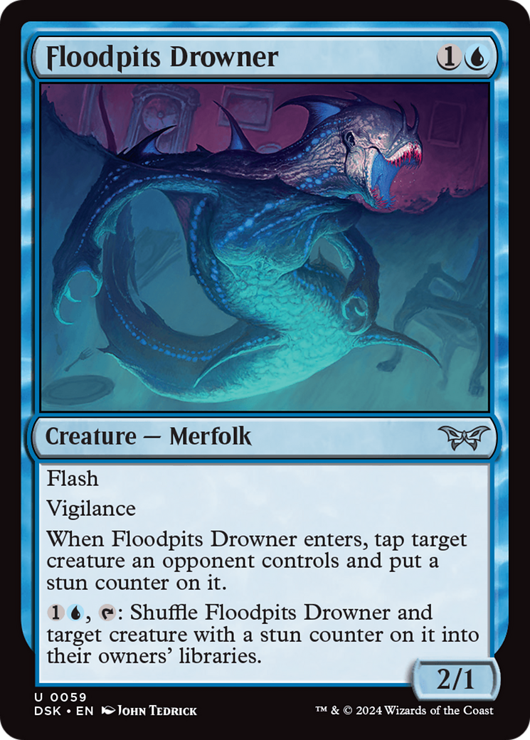 Image of Floodpits Drowner (DSK-059) - Duskmourn: House of Horror Foil