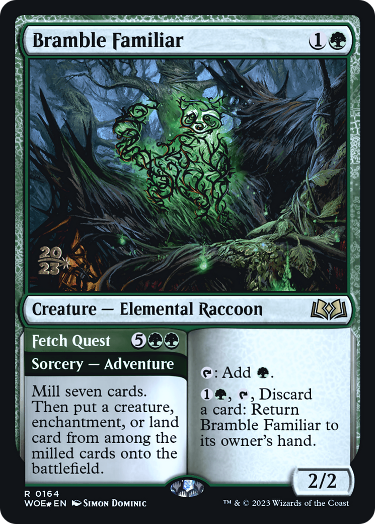 Image of Bramble Familiar (PRE-164) - Wilds of Eldraine Promos Foil