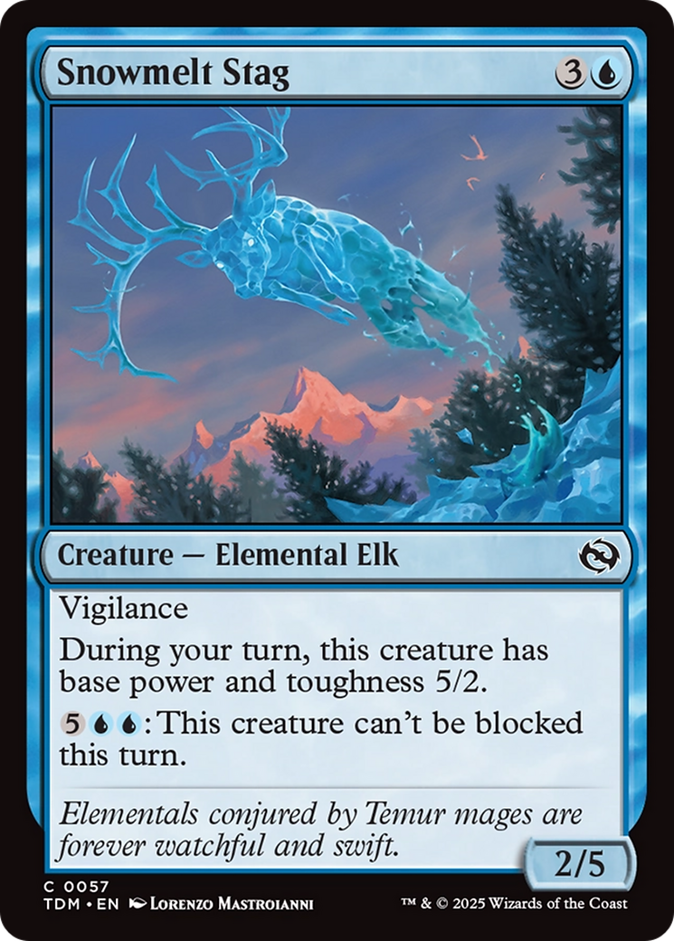 Image of Snowmelt Stag (TDM-057) - Tarkir: Dragonstorm Foil