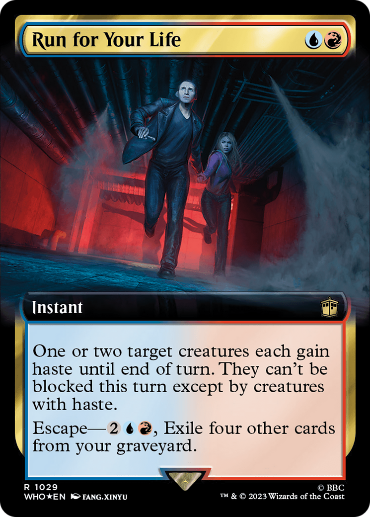 Image of Run for Your Life (Extended Art) (Surge Foil) (WHO-1029) - Doctor Who: (Extended Art) Foil
