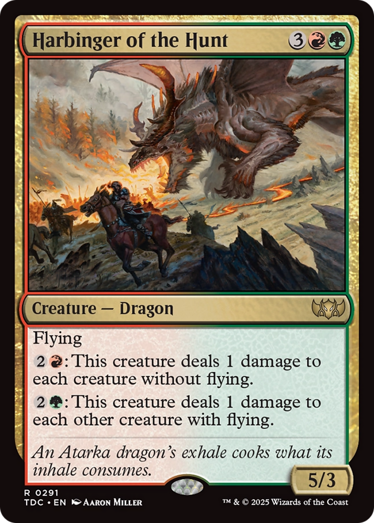 Image of Harbinger of the Hunt (TDC-291) - Commander: Tarkir: Dragonstorm