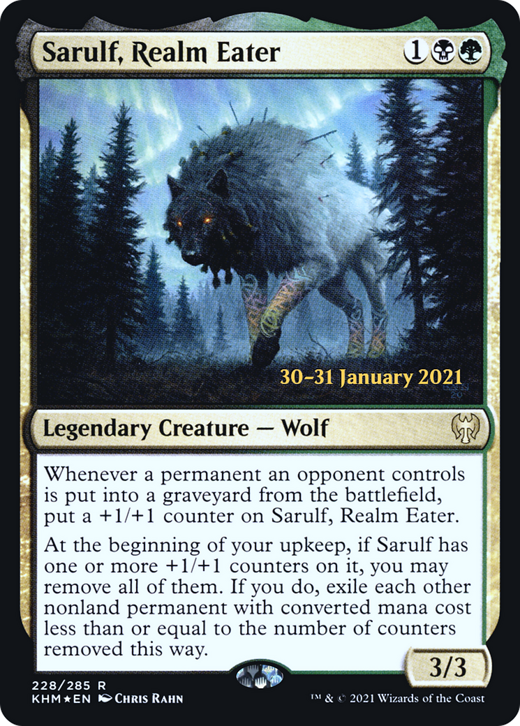 Image of Sarulf, Realm Eater (PRE-228S) - Kaldheim Promos Foil