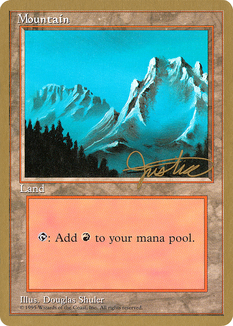 Image of Mountain (B) - 1996 Mark Justice (4ED) (WCD-) - Pro Tour Collector Set