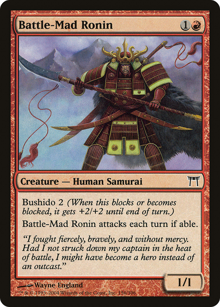 Image of Battle-Mad Ronin (CHK-156) - Champions of Kamigawa Foil