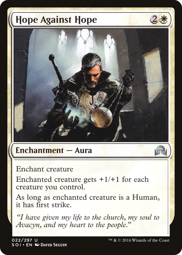 Image of Hope Against Hope (SOI-022) - Shadows over Innistrad Foil