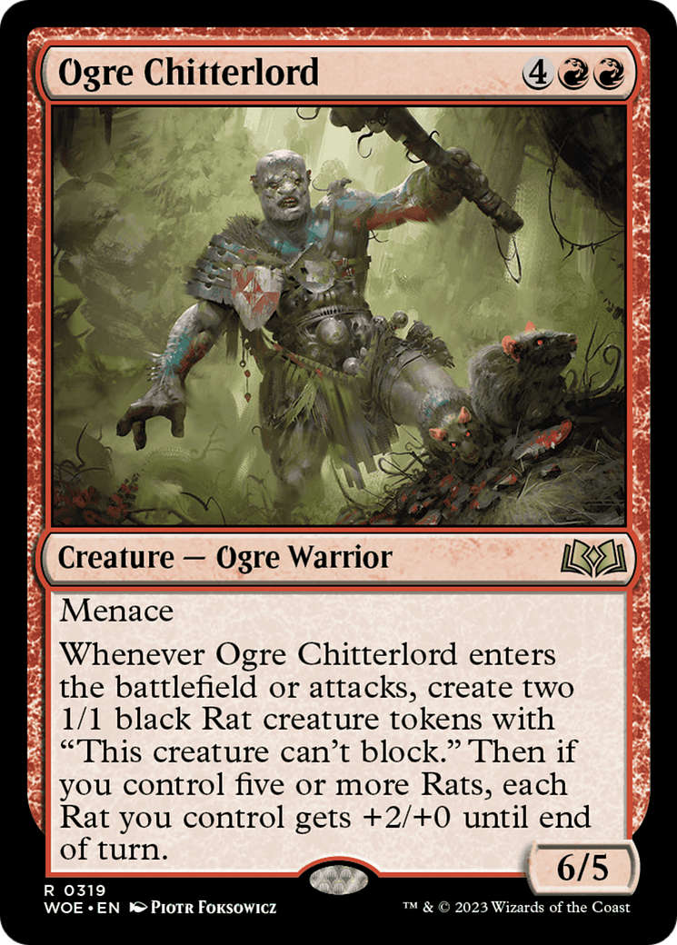 Image of Ogre Chitterlord (WOE-319) - Wilds of Eldraine Foil