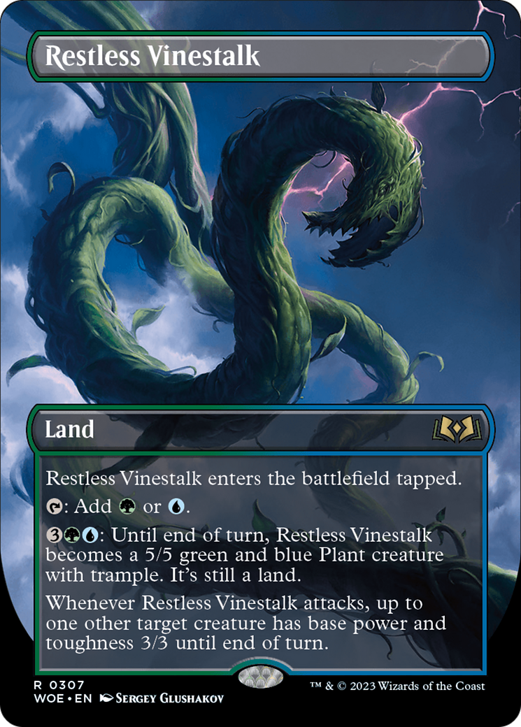 Image of Restless Vinestalk (Borderless) (WOE-307) - Wilds of Eldraine (Borderless) Foil