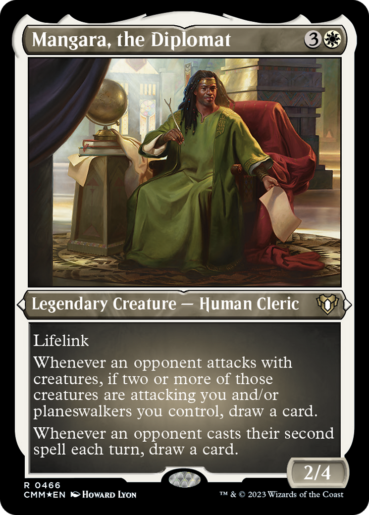 Image of Mangara, the Diplomat (CMM-466) - Commander Masters Etched Foil