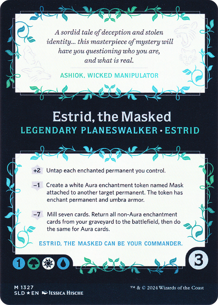 Image of Estrid, the Masked (SLD-1327) - Secret Lair Drop (Borderless) Foil