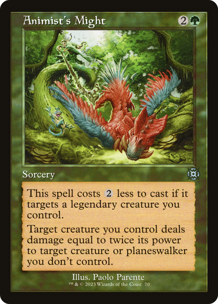 Image of Animist's Might (Retro Frame) (MAT-070) - March of the Machine: The Aftermath: (Showcase) Foil