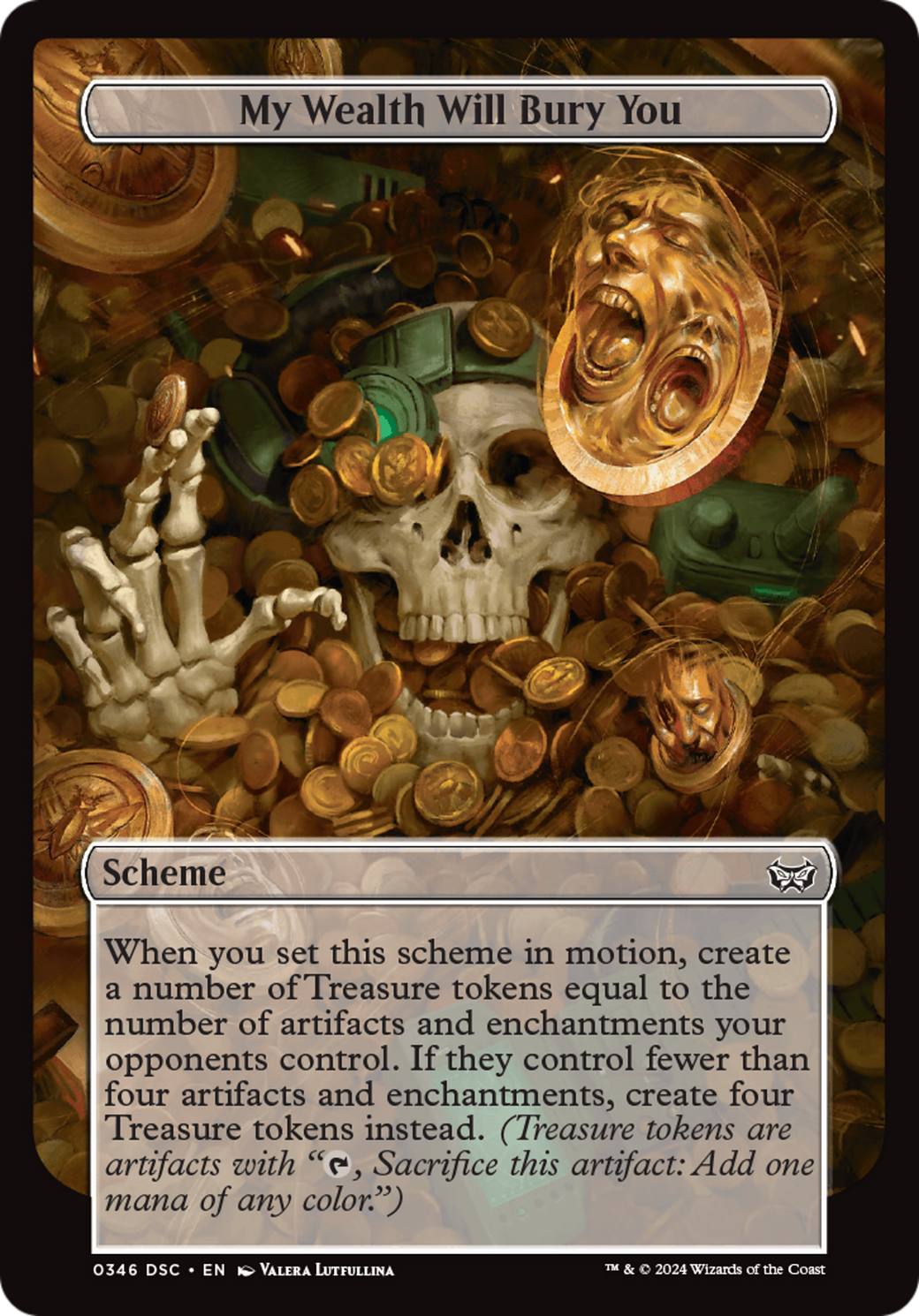 Image of My Wealth Will Bury You (Full Art) (A:DSC-346) - Duskmourn: House of Horror Commander