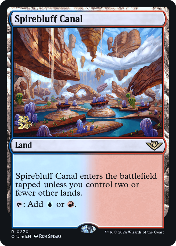 Image of Spirebluff Canal (OTJ) (PRE-270) - Outlaws of Thunder Junction Promos Foil