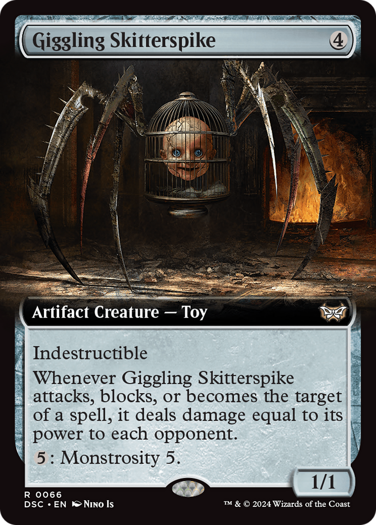 Image of Giggling Skitterspike (Extended Art) (DSC-066) - Duskmourn: House of Horror Commander: (Extended Art)