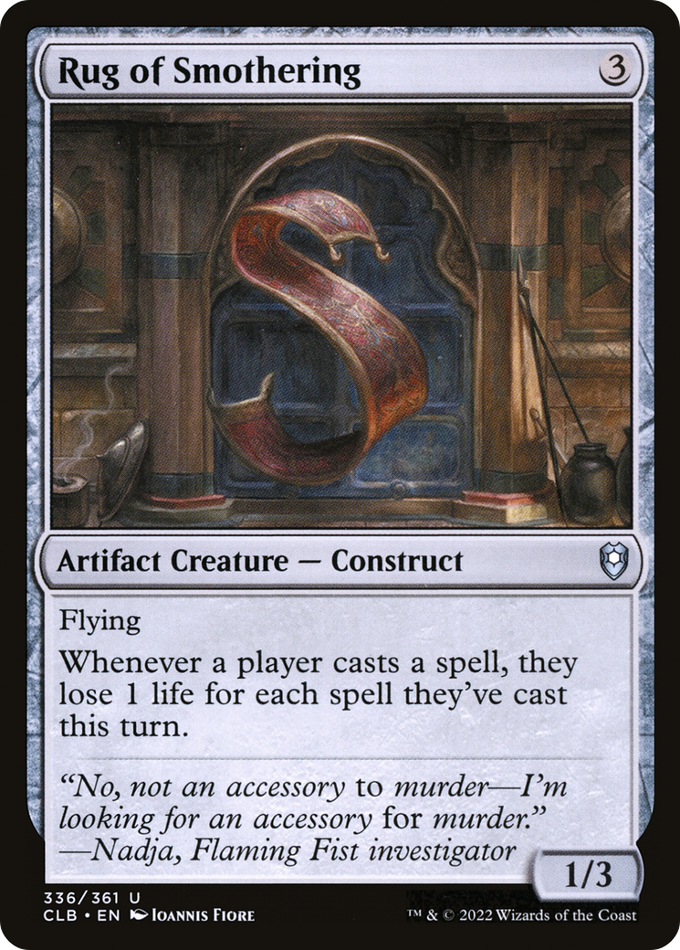 Image of Rug of Smothering (CLB-336) - Commander Legends: Battle for Baldur's Gate