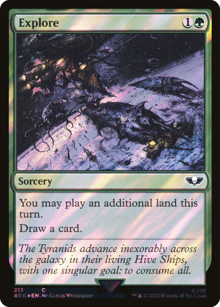 Image of Explore (Surge Foil) (40K-213) - Warhammer 40,000 Commander Foil