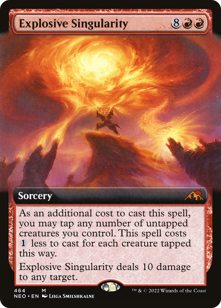 Image of Explosive Singularity (Extended Art) (NEO-464) - Kamigawa: Neon Dynasty: (Extended Art) Foil