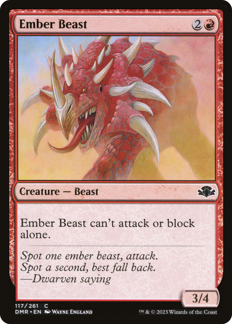 Image of Ember Beast (DMR-117) - Dominaria Remastered Foil
