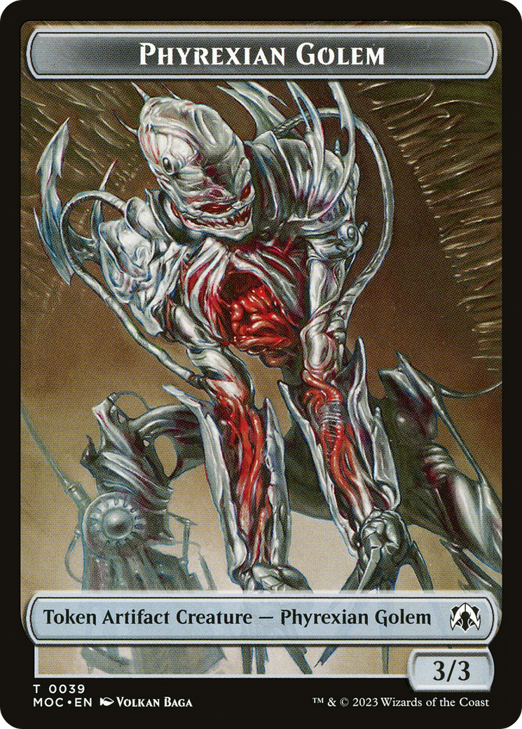 Image of Phyrexian Golem (TMOC-039) - March of the Machine Commander Tokens