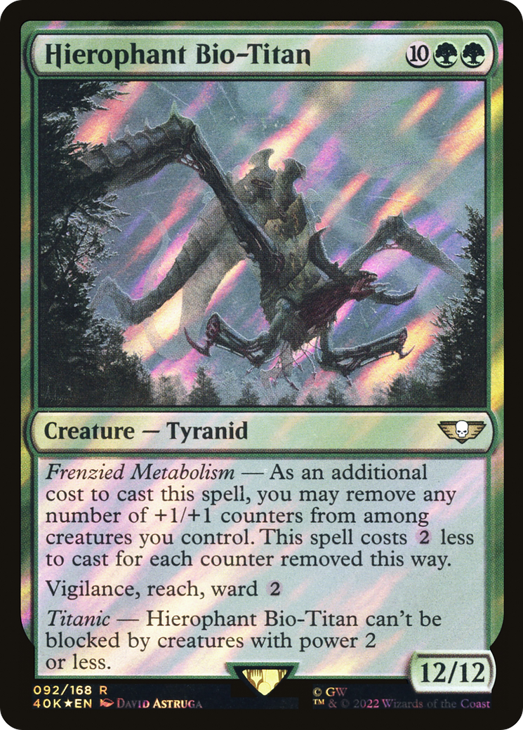 Image of Hierophant Bio-Titan (Surge Foil) (40K-092) - Warhammer 40,000 Commander Foil
