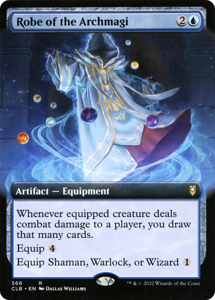 Image of Robe of the Archmagi (Extended Art) (CLB-566) - Commander Legends: Battle for Baldur's Gate: (Extended Art) Foil