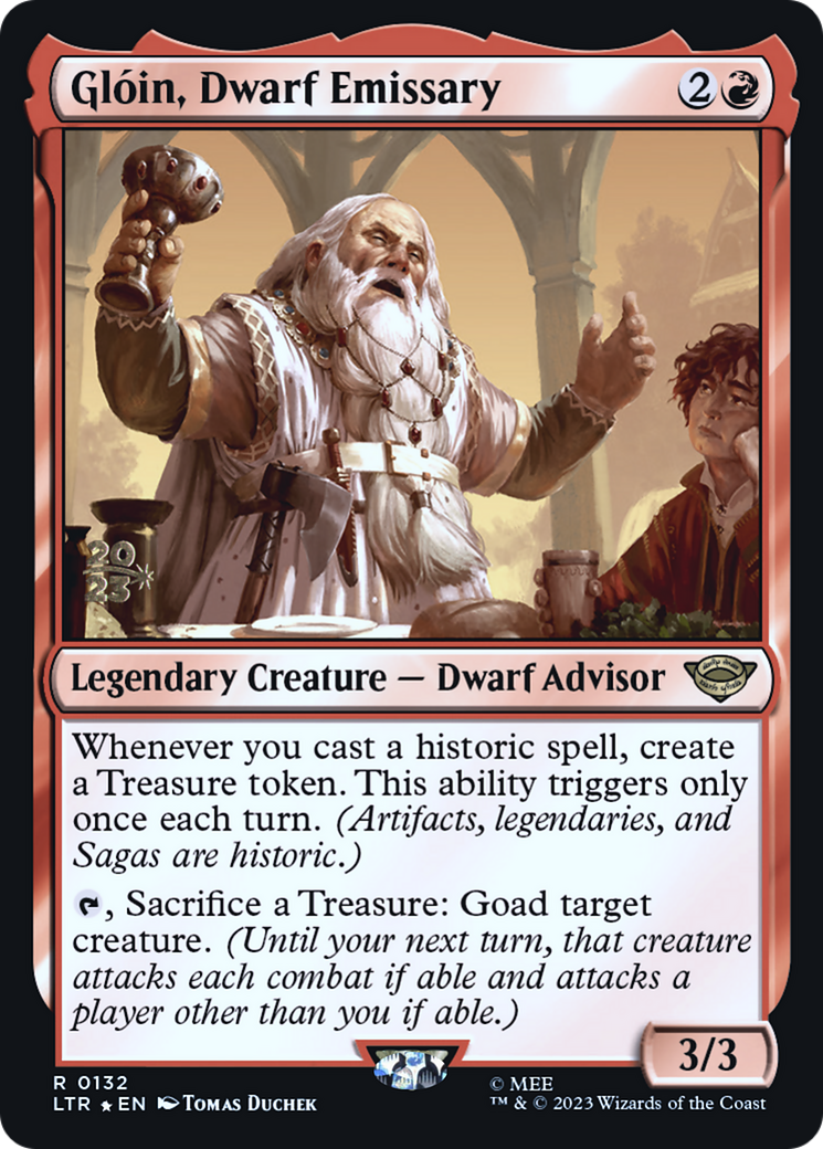 Image of Gloin, Dwarf Emissary (PRE-132) - Tales of Middle-earth Promos Foil