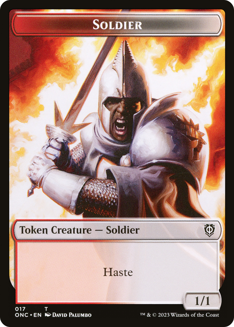 Image of Soldier (TONC-017) - Phyrexia: All Will Be One Commander Tokens