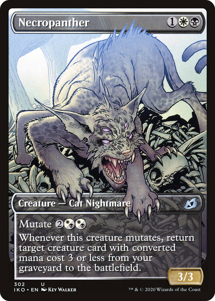 Image of Necropanther (Showcase) (IKO-302) - Ikoria: Lair of Behemoths: (Showcase) Foil