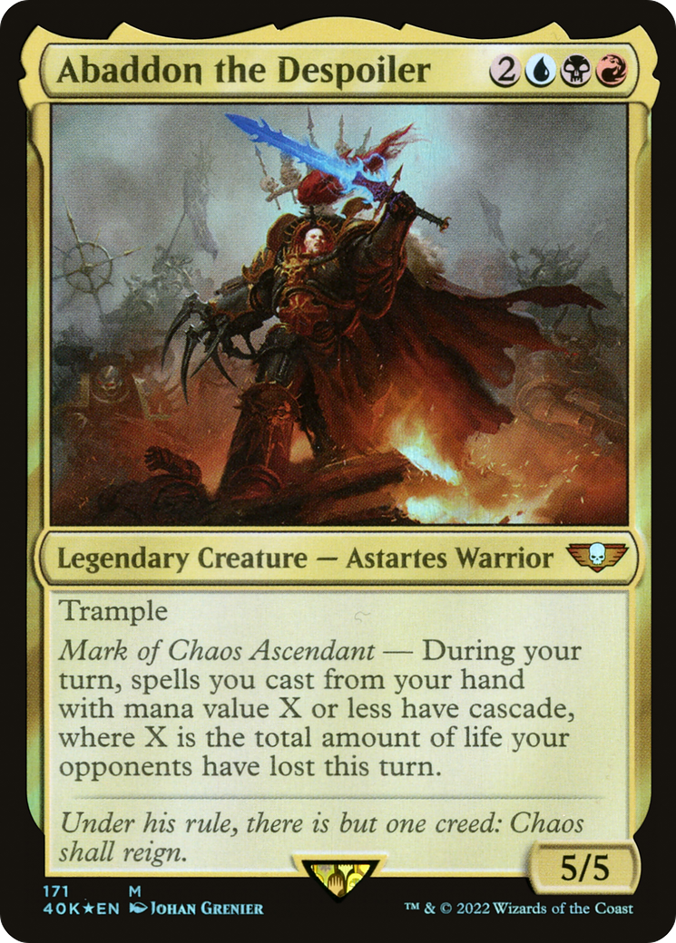 Image of Abaddon the Despoiler (40K-171) - Warhammer 40,000 Commander Foil
