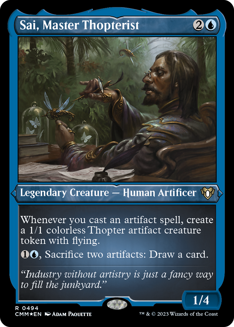 Image of Sai, Master Thopterist (CMM-494) - Commander Masters Etched Foil