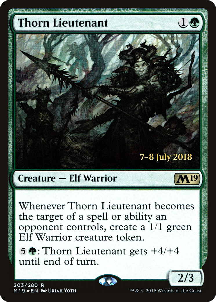 Image of Thorn Lieutenant (PRE-203S) - Core Set 2019 Promos Foil