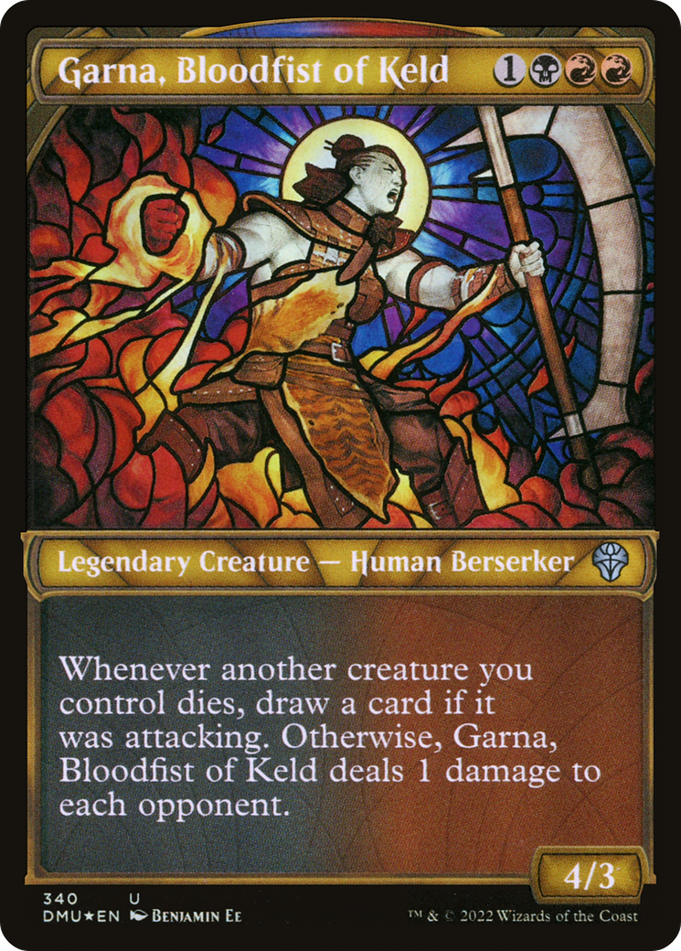 Image of Garna, Bloodfist of Keld (Textured Foil) (DMU-340) - Dominaria United: (Showcase) Foil