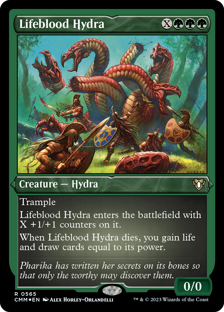 Image of Lifeblood Hydra (CMM-565) - Commander Masters Etched Foil