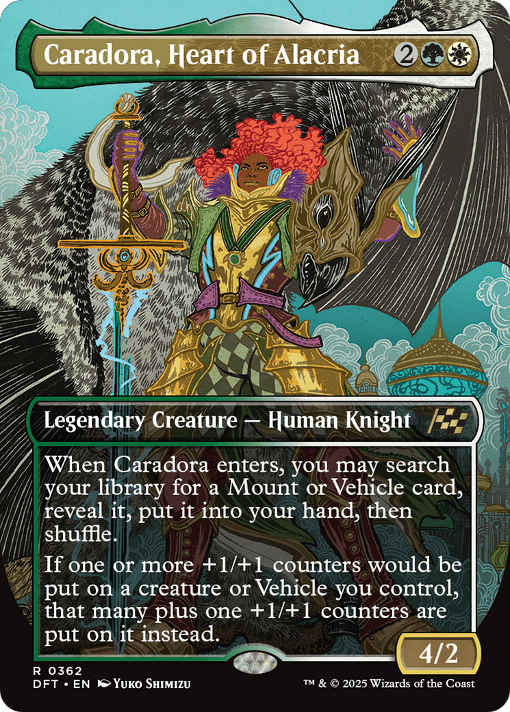 Image of Caradora, Heart of Alacria (Borderless) (DFT-362) - Aetherdrift (Borderless)